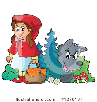 Royalty-Free (RF) Little Red Riding Hood Clipart Illustration by visekart - Stock Sample #1270167