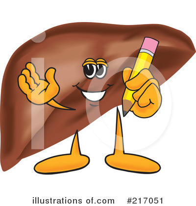 Royalty-Free (RF) Liver Mascot Clipart Illustration by Mascot Junction - Stock Sample #217051