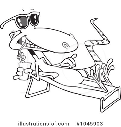Sun Bathing Clipart #1045903 by toonaday