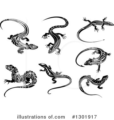 Royalty-Free (RF) Lizard Clipart Illustration by Vector Tradition SM - Stock Sample #1301917
