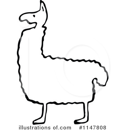 Royalty-Free (RF) Llama Clipart Illustration by Prawny Vintage - Stock Sample #1147808