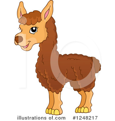 Royalty-Free (RF) Llama Clipart Illustration by visekart - Stock Sample #1248217