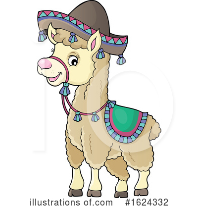 Royalty-Free (RF) Llama Clipart Illustration by visekart - Stock Sample #1624332