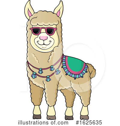 Royalty-Free (RF) Llama Clipart Illustration by visekart - Stock Sample #1625635