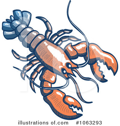 Royalty-Free (RF) Lobster Clipart Illustration by Zooco - Stock Sample #1063293