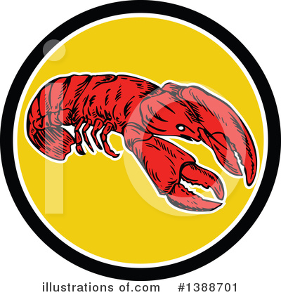 Royalty-Free (RF) Lobster Clipart Illustration by patrimonio - Stock Sample #1388701