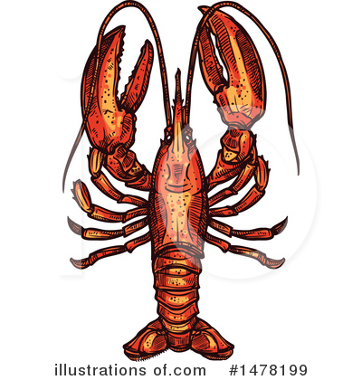 Royalty-Free (RF) Lobster Clipart Illustration by Vector Tradition SM - Stock Sample #1478199