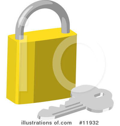 Royalty-Free (RF) Lock Clipart Illustration by AtStockIllustration - Stock Sample #11932