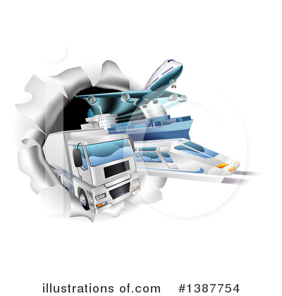 Airliner Clipart #1387754 by AtStockIllustration