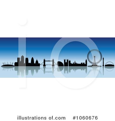 Royalty-Free (RF) London Skyline Clipart Illustration by cidepix - Stock Sample #1060676
