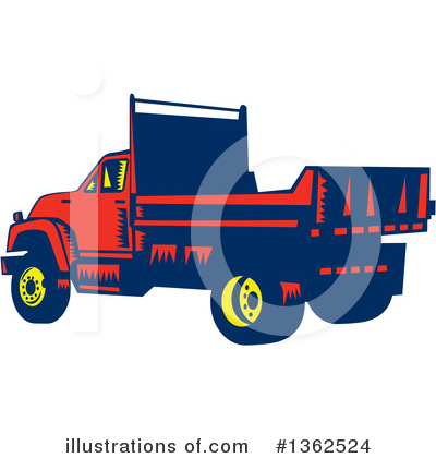 Dump Truck Clipart #1362524 by patrimonio