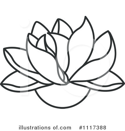 Royalty-Free (RF) Lotus Clipart Illustration by Lal Perera - Stock Sample #1117388