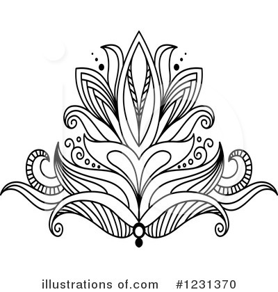 Royalty-Free (RF) Lotus Clipart Illustration by Vector Tradition SM - Stock Sample #1231370