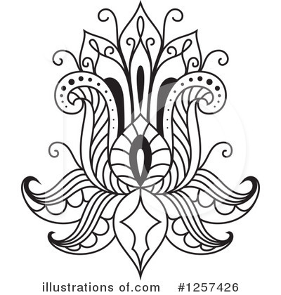 Royalty-Free (RF) Lotus Clipart Illustration by Vector Tradition SM - Stock Sample #1257426