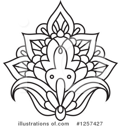 Royalty-Free (RF) Lotus Clipart Illustration by Vector Tradition SM - Stock Sample #1257427