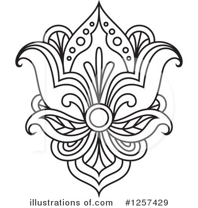 Royalty-Free (RF) Lotus Clipart Illustration by Vector Tradition SM - Stock Sample #1257429