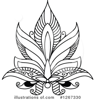 Royalty-Free (RF) Lotus Clipart Illustration by Vector Tradition SM - Stock Sample #1267330