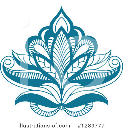 Royalty-Free (RF) Lotus Clipart Illustration by Vector Tradition SM - Stock Sample #1289777