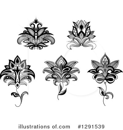Royalty-Free (RF) Lotus Clipart Illustration by Vector Tradition SM - Stock Sample #1291539