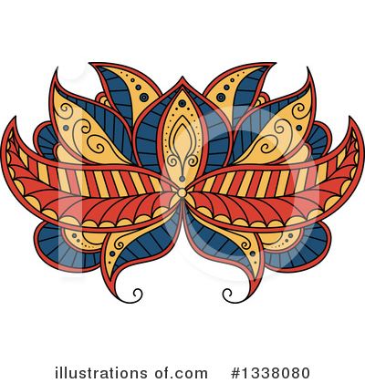 Henna Flowers Clipart #1338080 by Vector Tradition SM