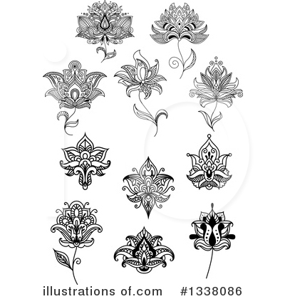 Royalty-Free (RF) Lotus Clipart Illustration by Vector Tradition SM - Stock Sample #1338086
