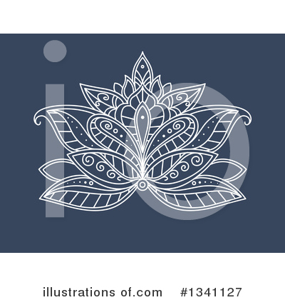 Royalty-Free (RF) Lotus Clipart Illustration by Vector Tradition SM - Stock Sample #1341127