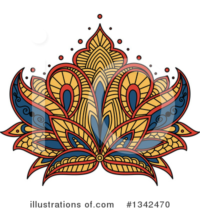 Royalty-Free (RF) Lotus Clipart Illustration by Vector Tradition SM - Stock Sample #1342470