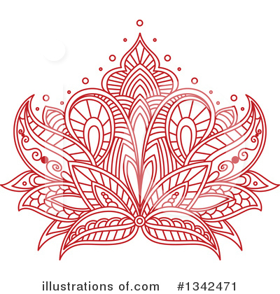 Royalty-Free (RF) Lotus Clipart Illustration by Vector Tradition SM - Stock Sample #1342471
