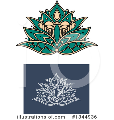 Royalty-Free (RF) Lotus Clipart Illustration by Vector Tradition SM - Stock Sample #1344936