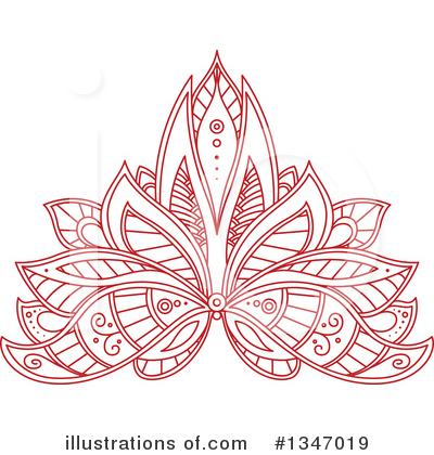 Royalty-Free (RF) Lotus Clipart Illustration by Vector Tradition SM - Stock Sample #1347019
