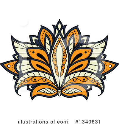 Royalty-Free (RF) Lotus Clipart Illustration by Vector Tradition SM - Stock Sample #1349631