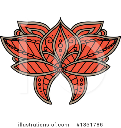 Royalty-Free (RF) Lotus Clipart Illustration by Vector Tradition SM - Stock Sample #1351786