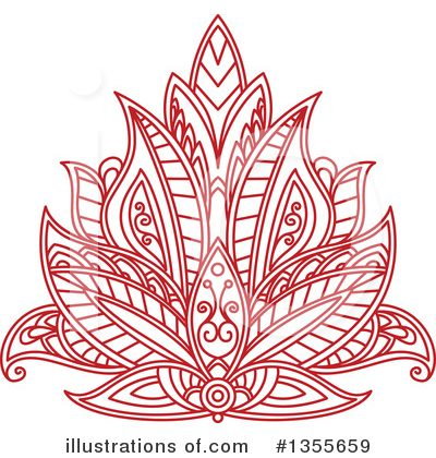 Royalty-Free (RF) Lotus Clipart Illustration by Vector Tradition SM - Stock Sample #1355659
