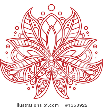 Royalty-Free (RF) Lotus Clipart Illustration by Vector Tradition SM - Stock Sample #1358922