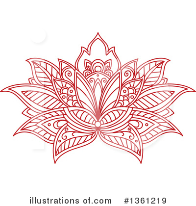 Royalty-Free (RF) Lotus Clipart Illustration by Vector Tradition SM - Stock Sample #1361219