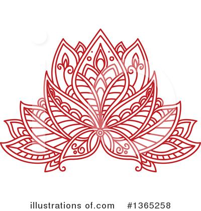 Royalty-Free (RF) Lotus Clipart Illustration by Vector Tradition SM - Stock Sample #1365258
