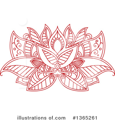 Royalty-Free (RF) Lotus Clipart Illustration by Vector Tradition SM - Stock Sample #1365261