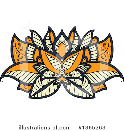 Royalty-Free (RF) Lotus Clipart Illustration by Vector Tradition SM - Stock Sample #1365263