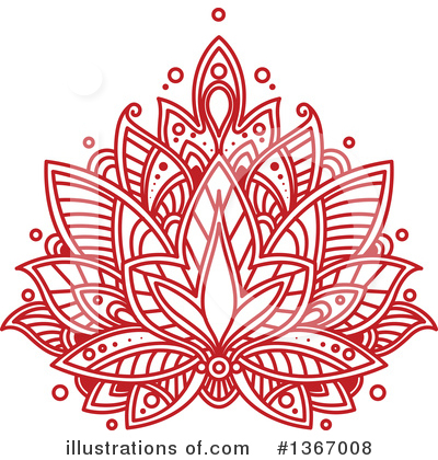Royalty-Free (RF) Lotus Clipart Illustration by Vector Tradition SM - Stock Sample #1367008