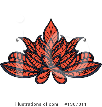 Royalty-Free (RF) Lotus Clipart Illustration by Vector Tradition SM - Stock Sample #1367011