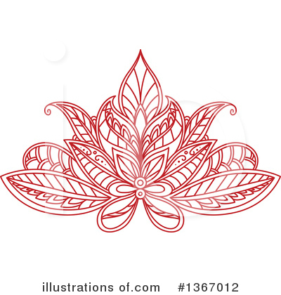 Royalty-Free (RF) Lotus Clipart Illustration by Vector Tradition SM - Stock Sample #1367012