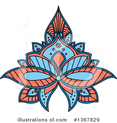 Royalty-Free (RF) Lotus Clipart Illustration by Vector Tradition SM - Stock Sample #1367829