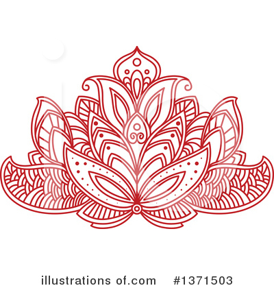 Henna Flowers Clipart #1371503 by Vector Tradition SM