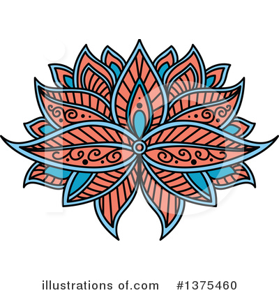 Henna Flowers Clipart #1375460 by Vector Tradition SM