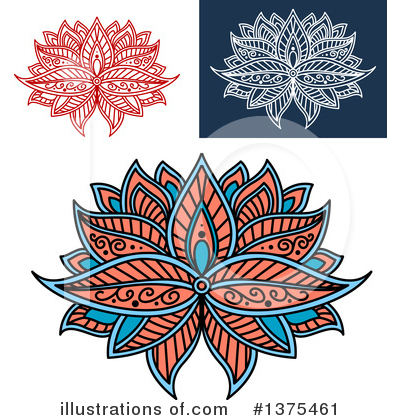 Royalty-Free (RF) Lotus Clipart Illustration by Vector Tradition SM - Stock Sample #1375461