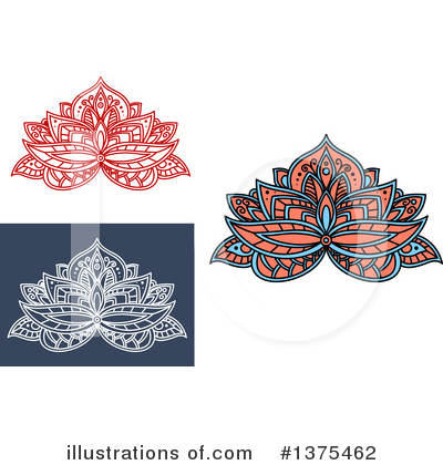 Royalty-Free (RF) Lotus Clipart Illustration by Vector Tradition SM - Stock Sample #1375462