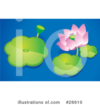 Royalty-Free (RF) Lotus Clipart Illustration by NoahsKnight - Stock Sample #26610