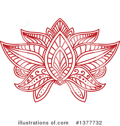 Henna Flowers Clipart #1377732 by Vector Tradition SM
