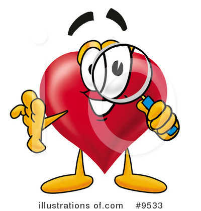 Royalty-Free (RF) Love Heart Clipart Illustration by Mascot Junction - Stock Sample #9533