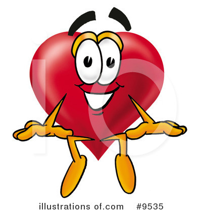 Royalty-Free (RF) Love Heart Clipart Illustration by Mascot Junction - Stock Sample #9535